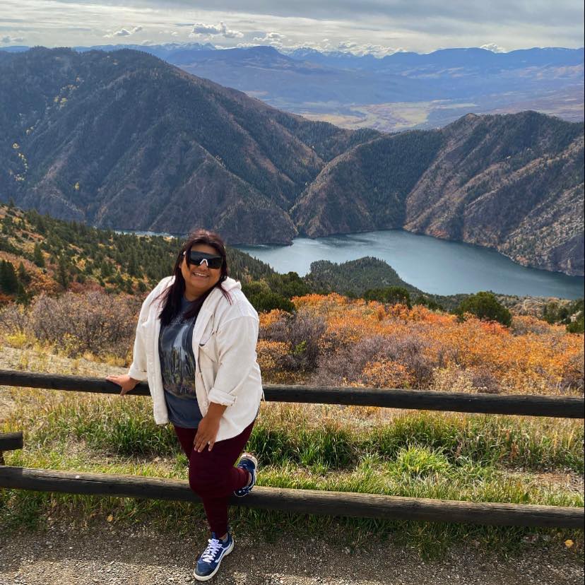 traveler on a mountain hike