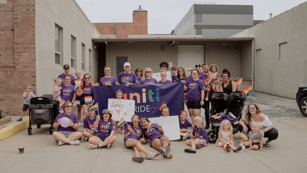 Uniti Med team at the Pride Parade in Omaha, Nebraska.